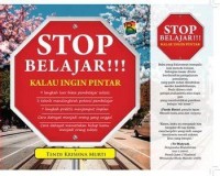 Stop Belajar!!! Kalau Ingin Pintar