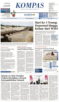 Koran Kompas : Hari Ke 1 Trump Deportasi Hingga Keluar dari WHO