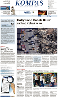 Koran Kompas : Hollywood Babak Belur Akibat Kebakaran
