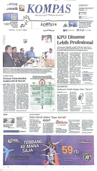Koran Kompas : KPU Dituntut Lebih Profesional