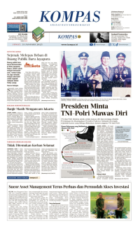 Koran Kompas : Presiden Minta TNI-POLRI Mawas Diri