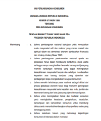 Undang-Undang Nomor 8 Tahun 1999 Tentang Perlindungan Konsumen